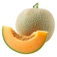 Cantaloupe isolated on transparent background png