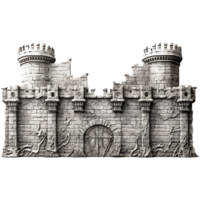 Castle gate isolated on transparent background png