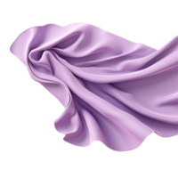 Abstract violet silk flying isolated on transparent background png