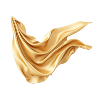 Abstract gold silk flying isolated on transparent background png