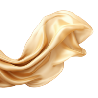 Abstract gold silk flying isolated on transparent background png