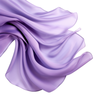 abstrait violet soie en volant isolé sur transparent Contexte png