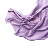 Abstract voilet silk flying isolated on transparent background png