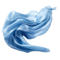 Abstract blue silk flying isolated on transparent background png