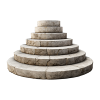 circular pedra passos isolado em transparente fundo png