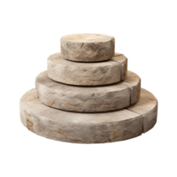 Circular stone steps isolated on transparent background png