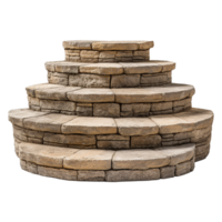 Circular stone steps isolated on transparent background png