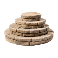 Circular stone steps isolated on transparent background png