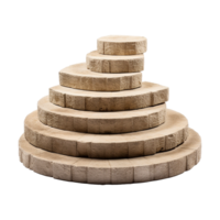 Circular stone steps isolated on transparent background png