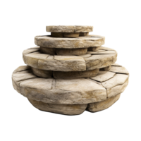 Circular stone steps isolated on transparent background png