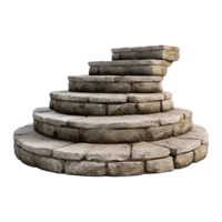 Circular stone steps isolated on transparent background png