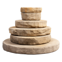 Circular stone steps isolated on transparent background png