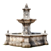 Water fountain on transparent background png