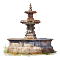 Wasser Brunnen auf transparent Hintergrund png