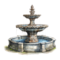 Wasser Brunnen auf transparent Hintergrund png