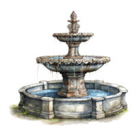 Water fountain on transparent background png