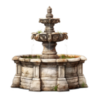 Water fountain on transparent background png