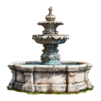 Water fountain on transparent background png