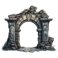 Castle gate isolated on transparent background png