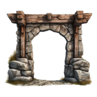 Castle gate isolated on transparent background png