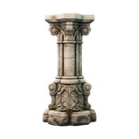 Old pillar isolated on transparent background png