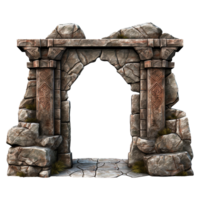 Castle gate isolated on transparent background png