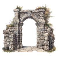 Castle gate isolated on transparent background png