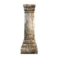 Old pillar isolated on transparent background png