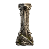 Old pillar isolated on transparent background png