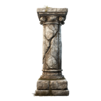 Old pillar isolated on transparent background png