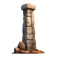 Old pillar isolated on transparent background png