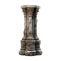 Old pillar isolated on transparent background png