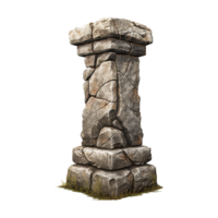 Old pillar isolated on transparent background png