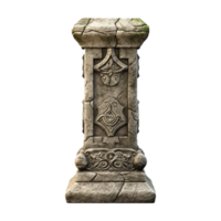 Old pillar isolated on transparent background png