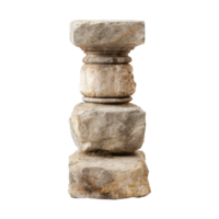 Old pillar isolated on transparent background png