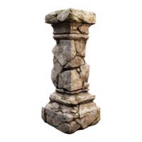 Old pillar isolated on transparent background png