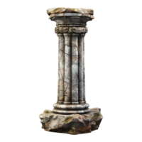 Old pillar isolated on transparent background png