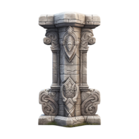 Old pillar isolated on transparent background png