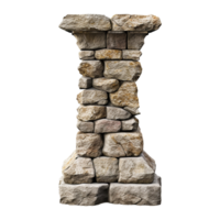 Old pillar isolated on transparent background png