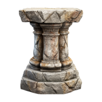 Old pillar isolated on transparent background png