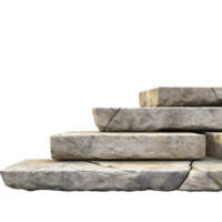 Long stone steps isolated on transparent background png