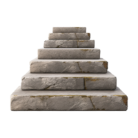 Long stone steps isolated on transparent background png