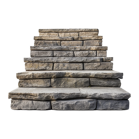 Long stone steps isolated on transparent background png