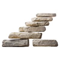 Long stone steps isolated on transparent background png