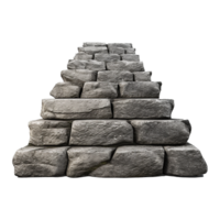 Long stone steps isolated on transparent background png