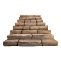 Long stone steps isolated on transparent background png