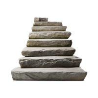 Long stone steps isolated on transparent background png