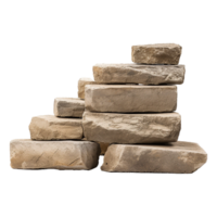 Long stone steps isolated on transparent background png