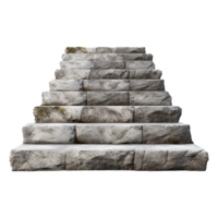 Long stone steps isolated on transparent background png