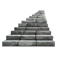 Long stone steps isolated on transparent background png